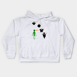 HALLOWEEN AND ALIENS Kids Hoodie